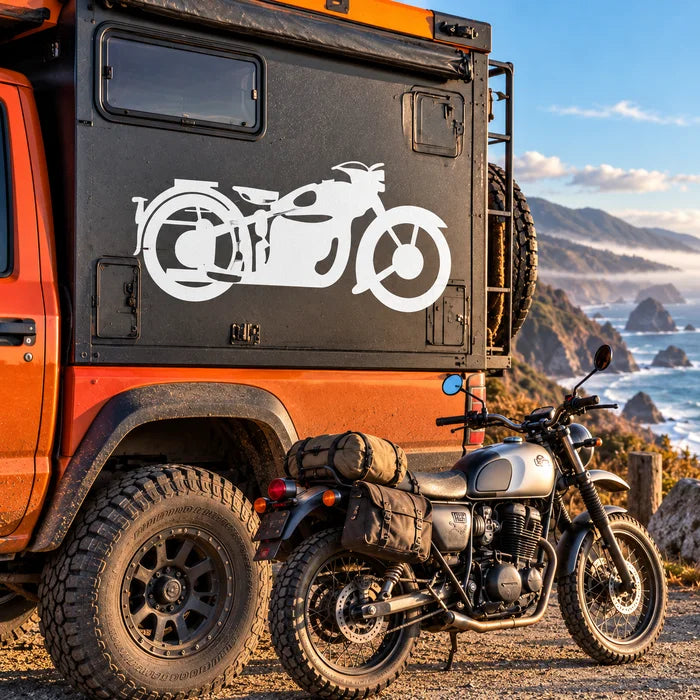 Motorcycle Decals — illustrative vinyl application