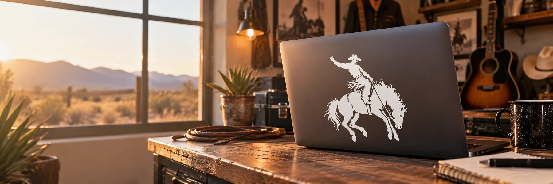 Illustrative Rodeo vinyl application in a realistic panoramic lifestyle scene.