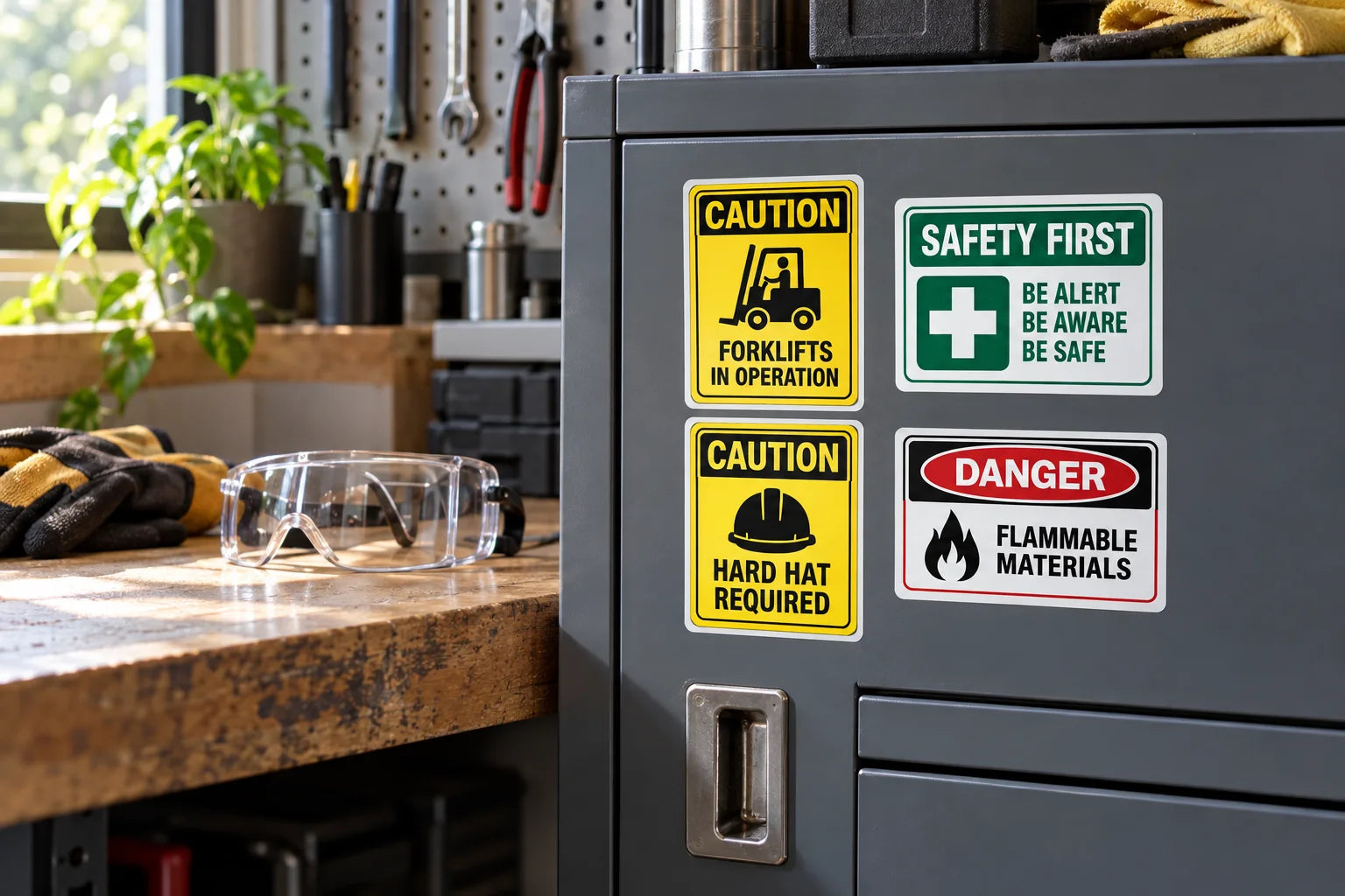 Illustrative Signs vinyl application in a realistic separate close-up lifestyle scene.