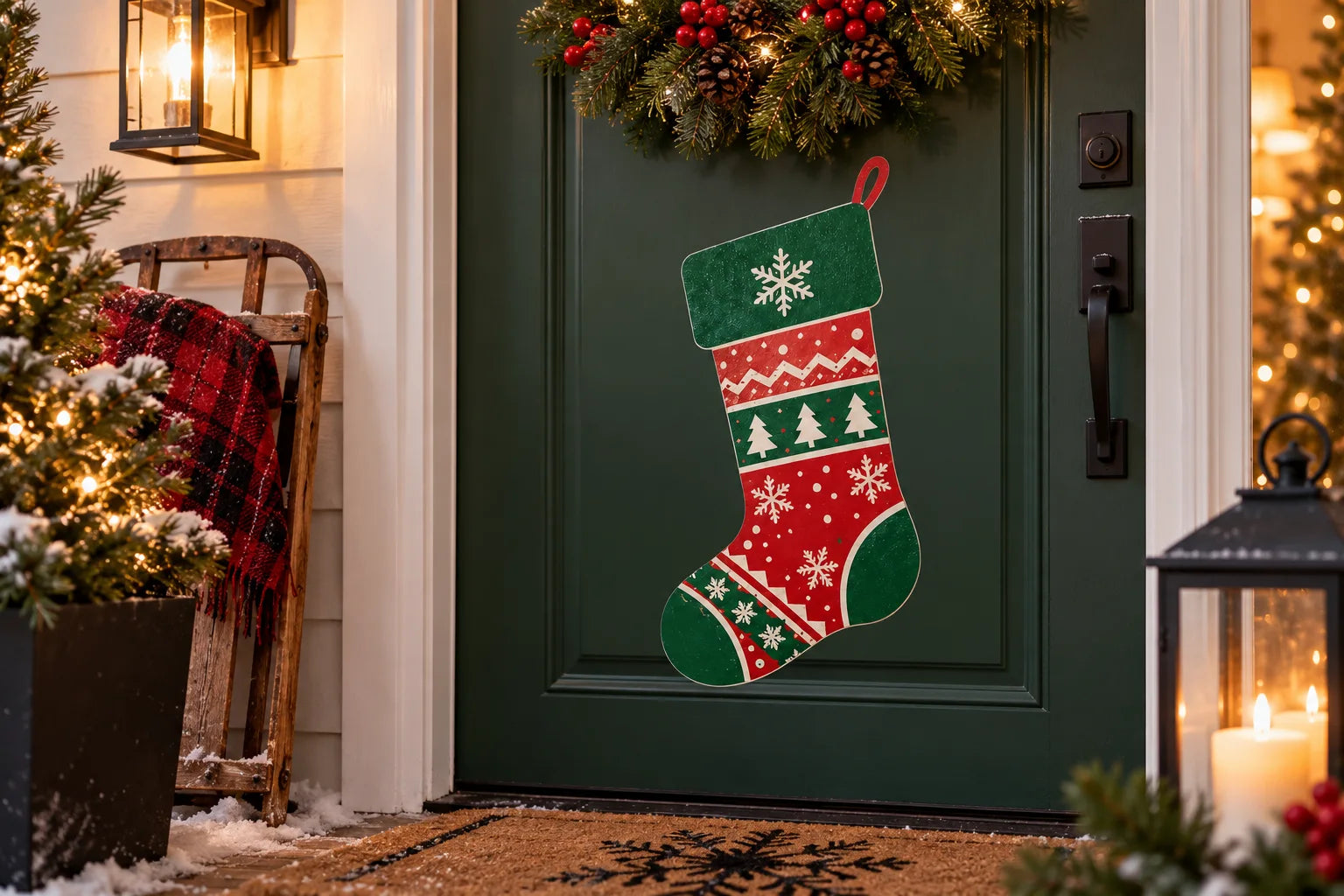 Illustrative Stocking Decals vinyl application in a realistic separate close-up lifestyle scene.