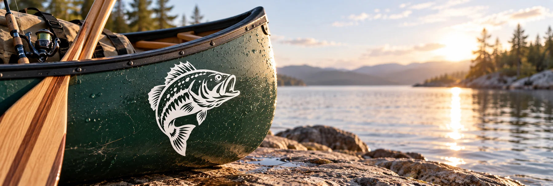 Illustrative Unique Fish vinyl application in a realistic panoramic lifestyle scene.