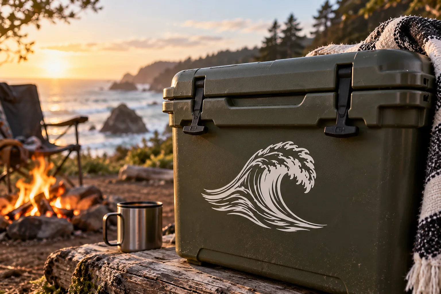 Illustrative Wave Decals vinyl application in a realistic separate close-up lifestyle scene.