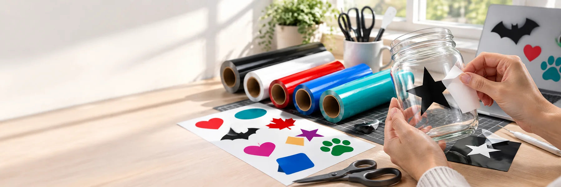Illustrative Vinyl Media vinyl application in a realistic panoramic lifestyle scene.