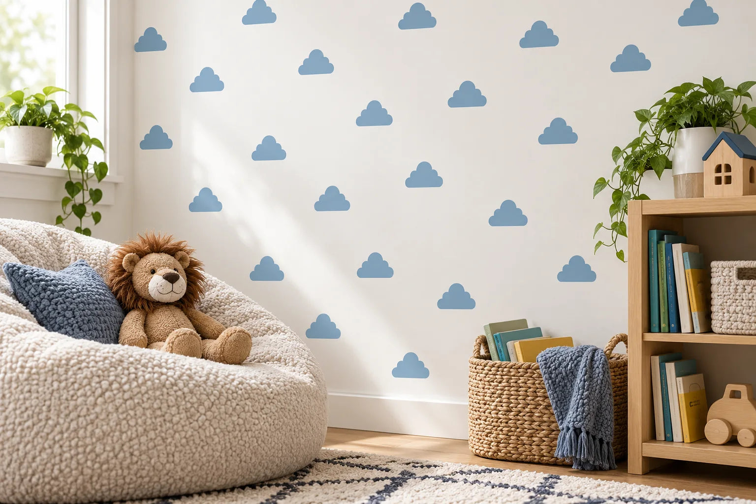 Illustrative Wall Patterns vinyl application in a realistic separate close-up lifestyle scene.