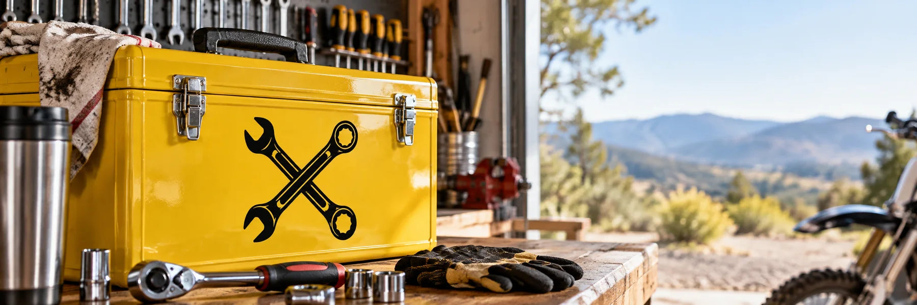 Illustrative Wrenches vinyl application in a realistic panoramic lifestyle scene.
