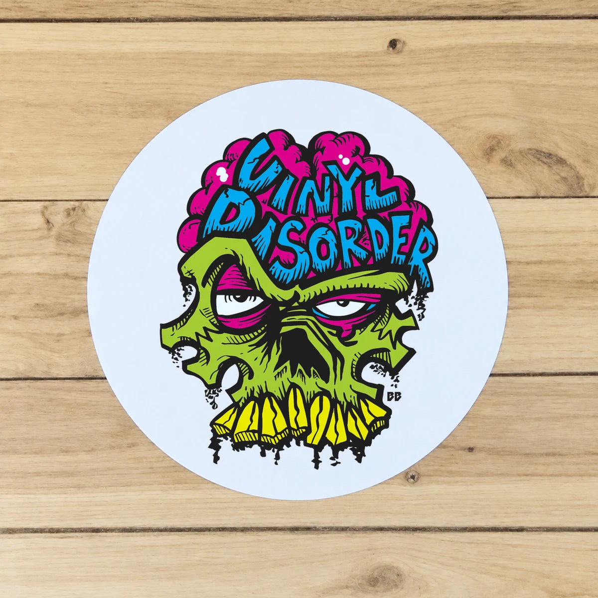 Reference-based render of the authentic Vinyl Disorder skull printed on Floor Vinyl.
